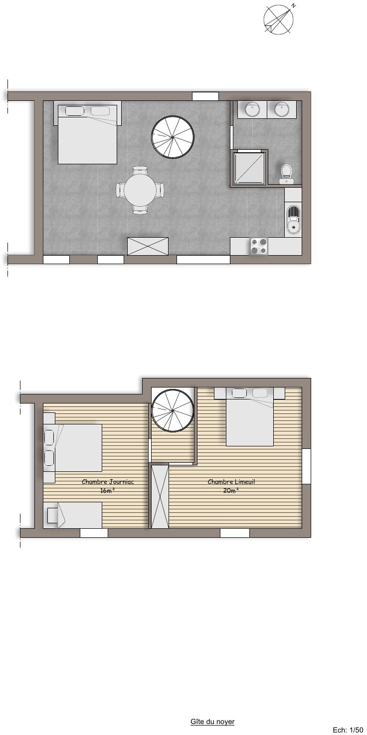 Maison du Noyer — rez-de-chaussée et étage